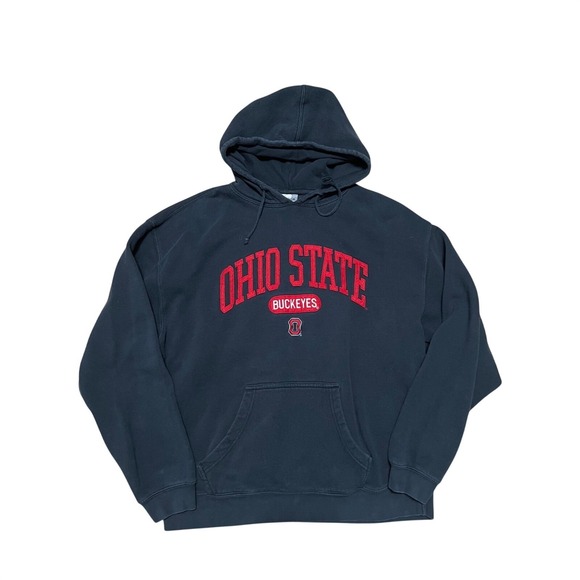 J. America Other - Ohio State Buckeyes J America Black Embroidered Hoodie Sweatshirt Mens